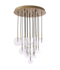 Aulani Chandelier Brass/Glass 80cm