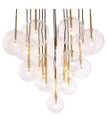 Aulani Chandelier Brass/Glass 80cm