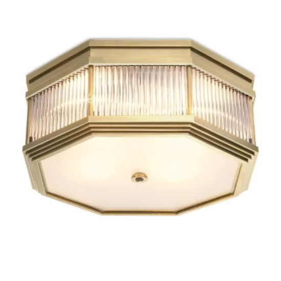 Bagatelle Flush Ceiling Light Brass/Glass 40.5cm Bagatelle Flush Ceiling Light Brass/Glass 40.5cm