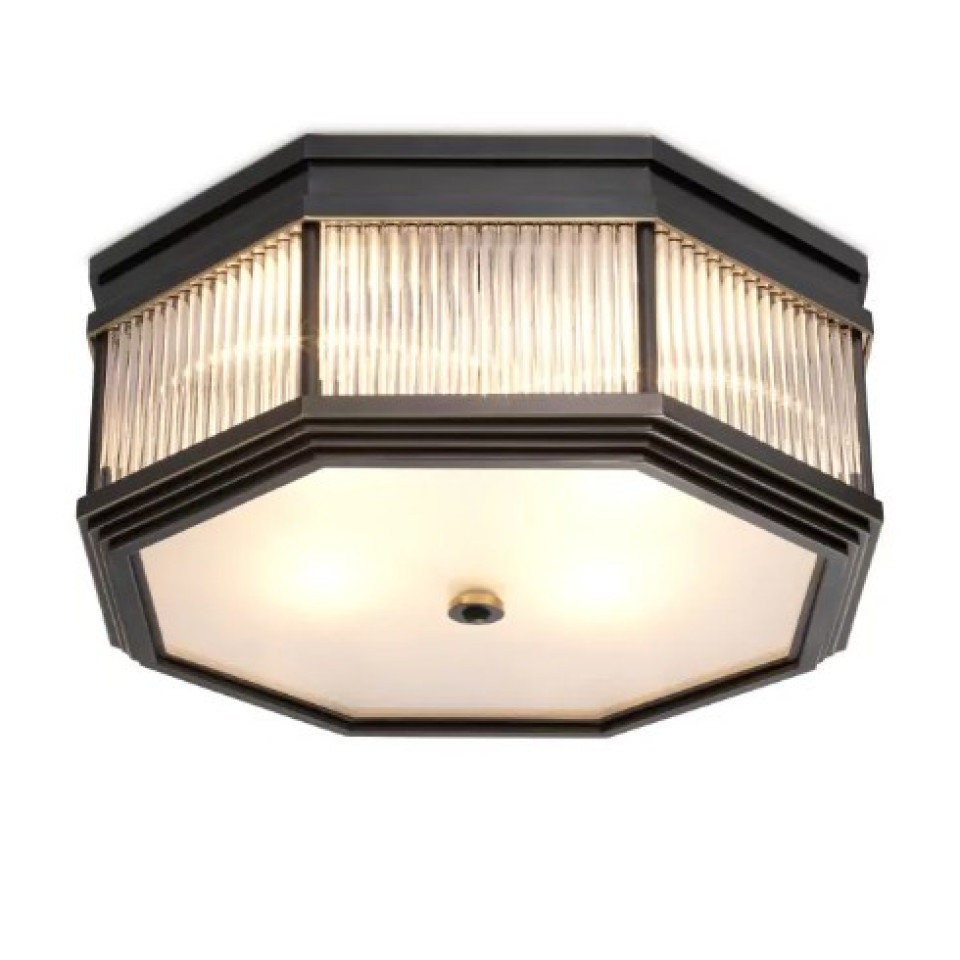Bagatelle Plafond Brons/Glas 40,5 cm