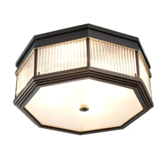 Bagatelle Flush Ceiling Light Bronze/Glass 40.5cm