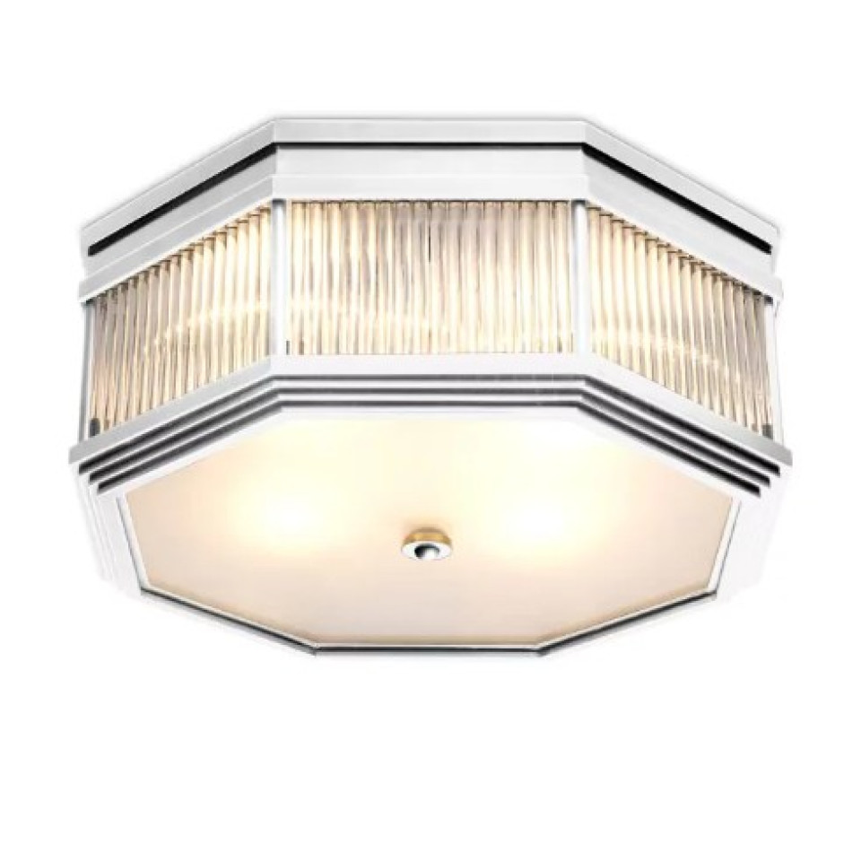 Bagatelle Plafond Nickel/Glas 40,5cm Bagatelle Plafond Nickel/Glas 40,5 cm