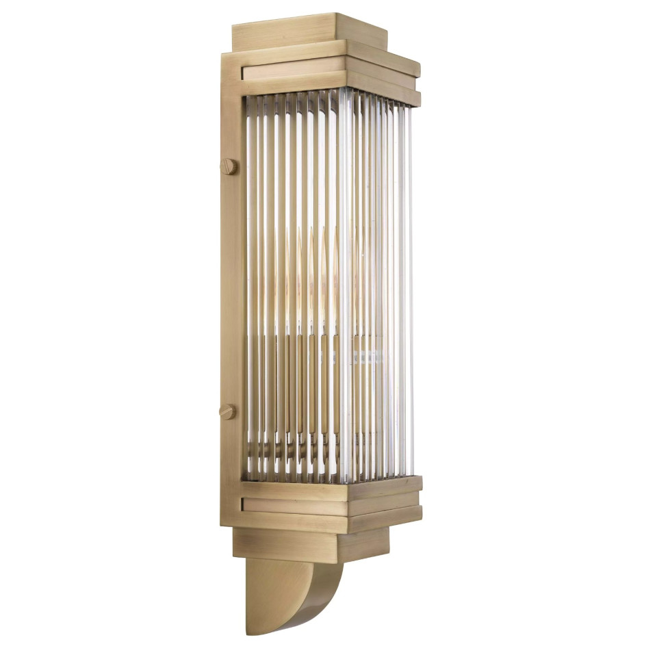 Bassett Vägglampa Mässing/Glas 38 cm