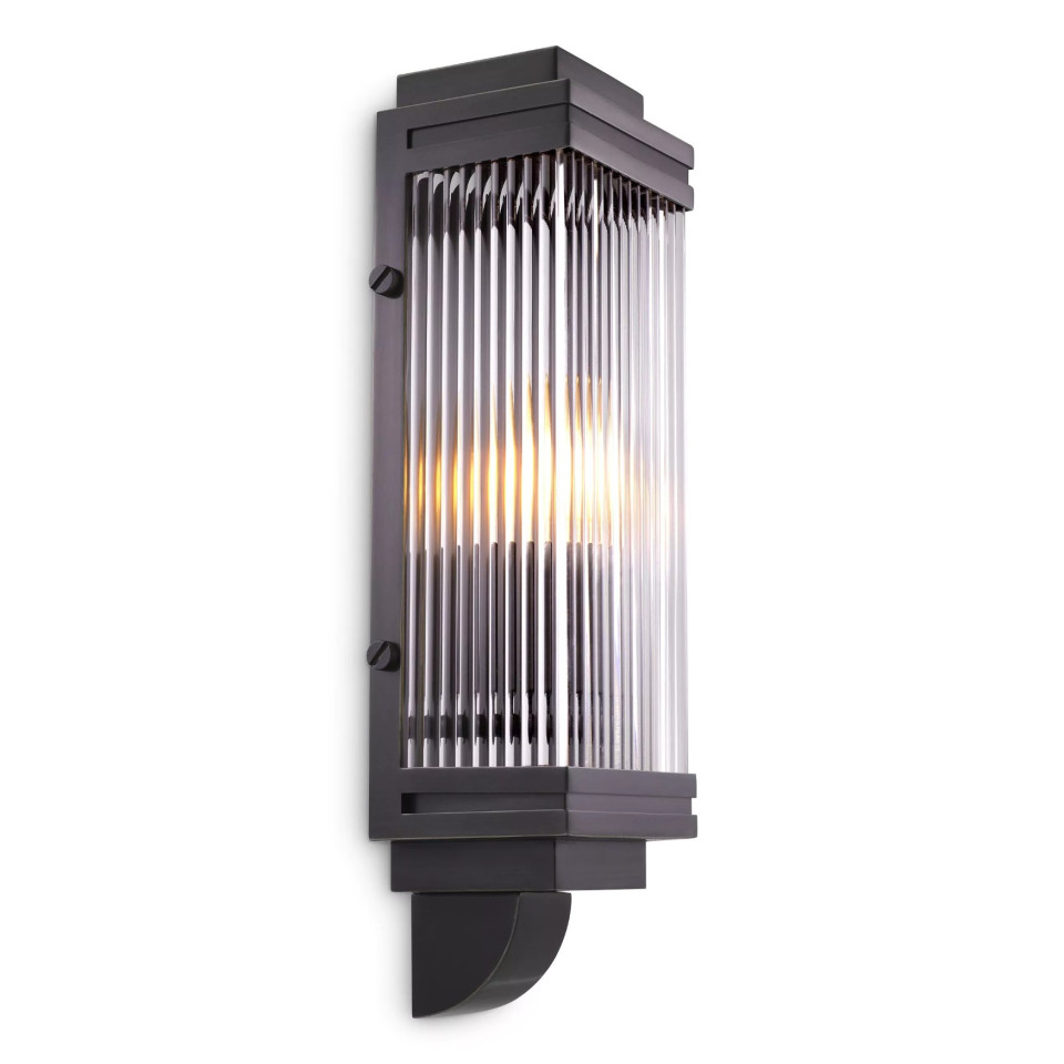 Bassett Vägglampa Brons/Glas 38 cm