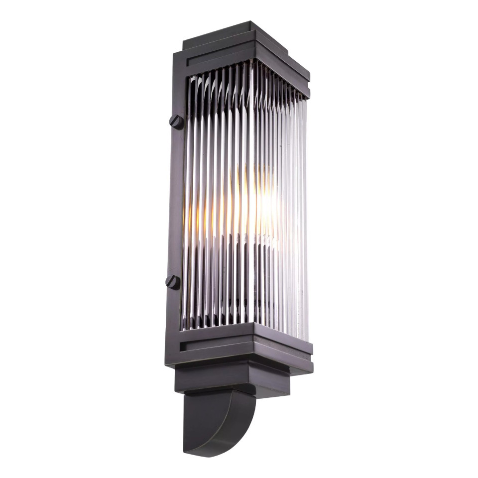 Bassett Vägglampa Brons/Glas 38 cm