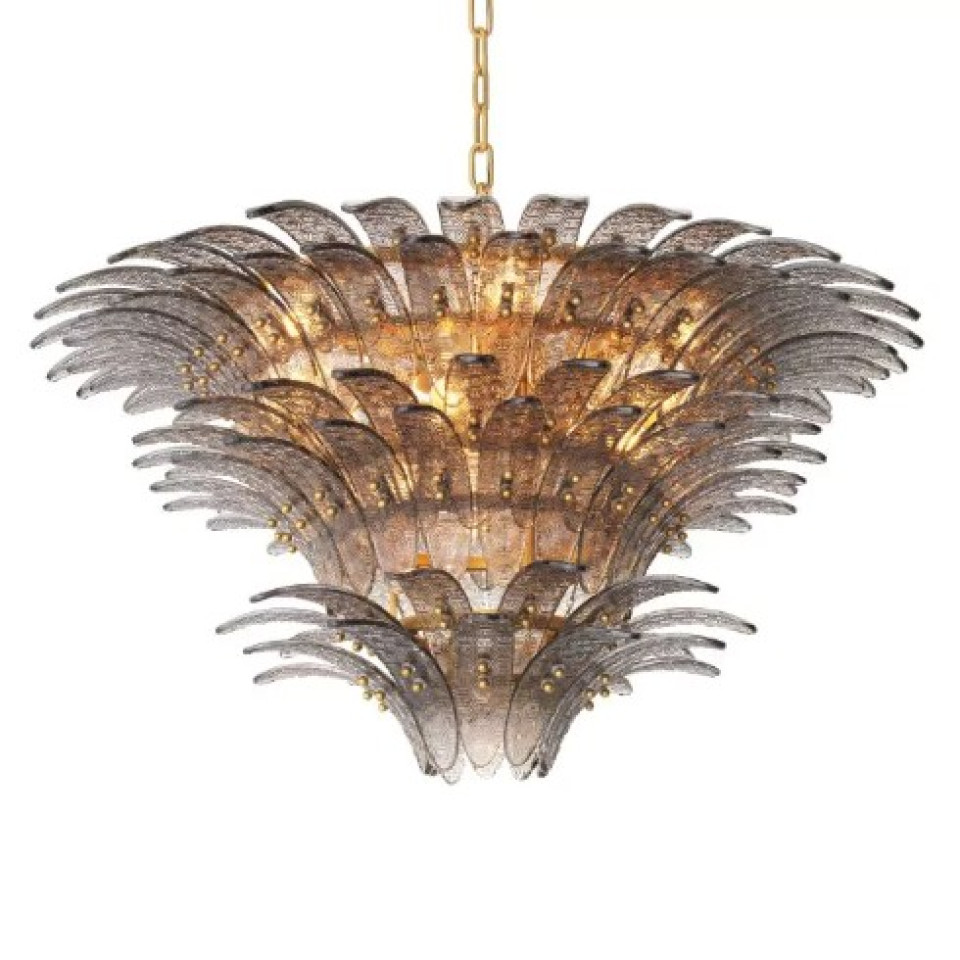 Bel Air L Ljuskrona Mässing/Glas 80cm