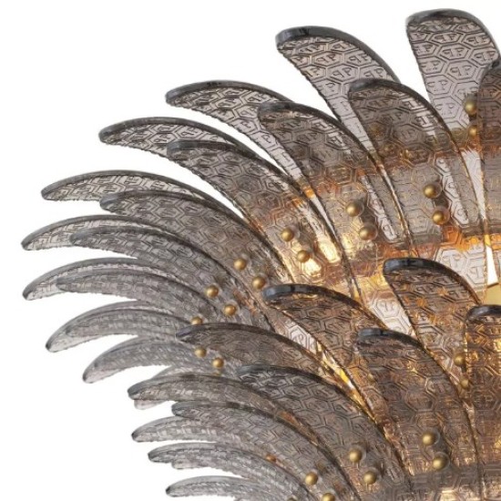 Bel Air L Takkrona Mässing/Glas 80 cm