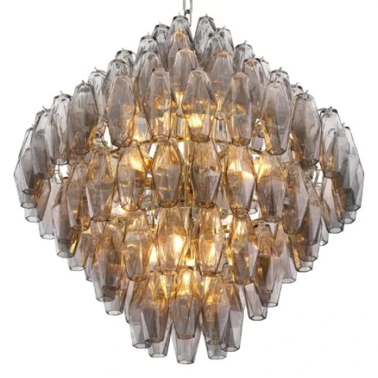 Benini L Takkrona Nickel/Glas 65 cm
