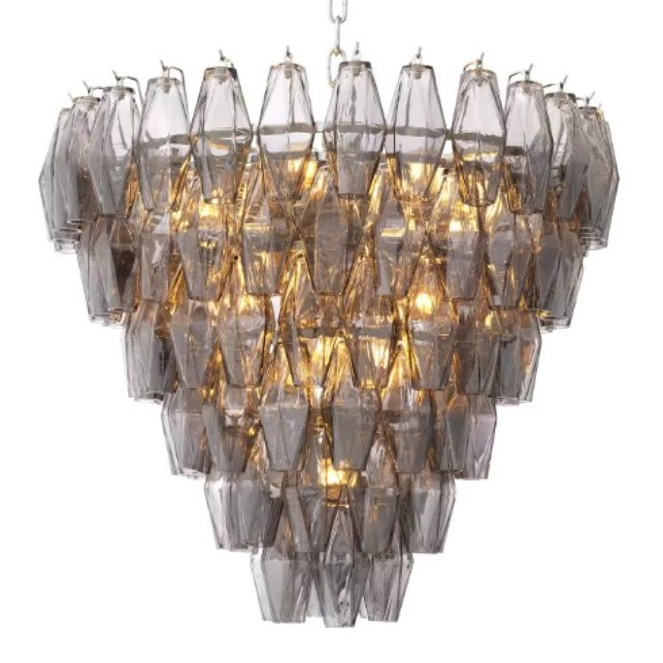 Benini S Chandelier Nickel/Glass 65cm