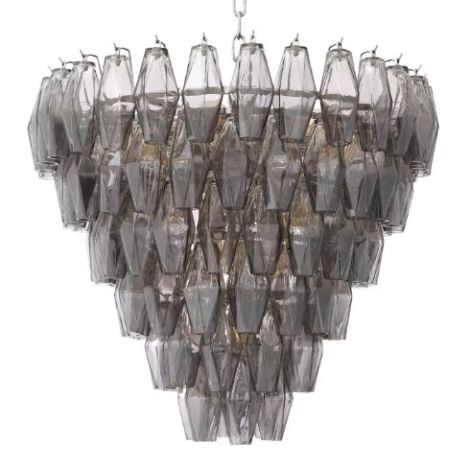 Benini S Chandelier Nickel/Glass 65cm
