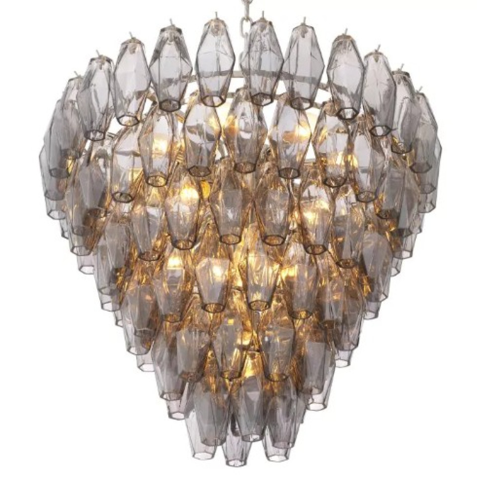 Benini S Chandelier Nickel/Glass 65cm