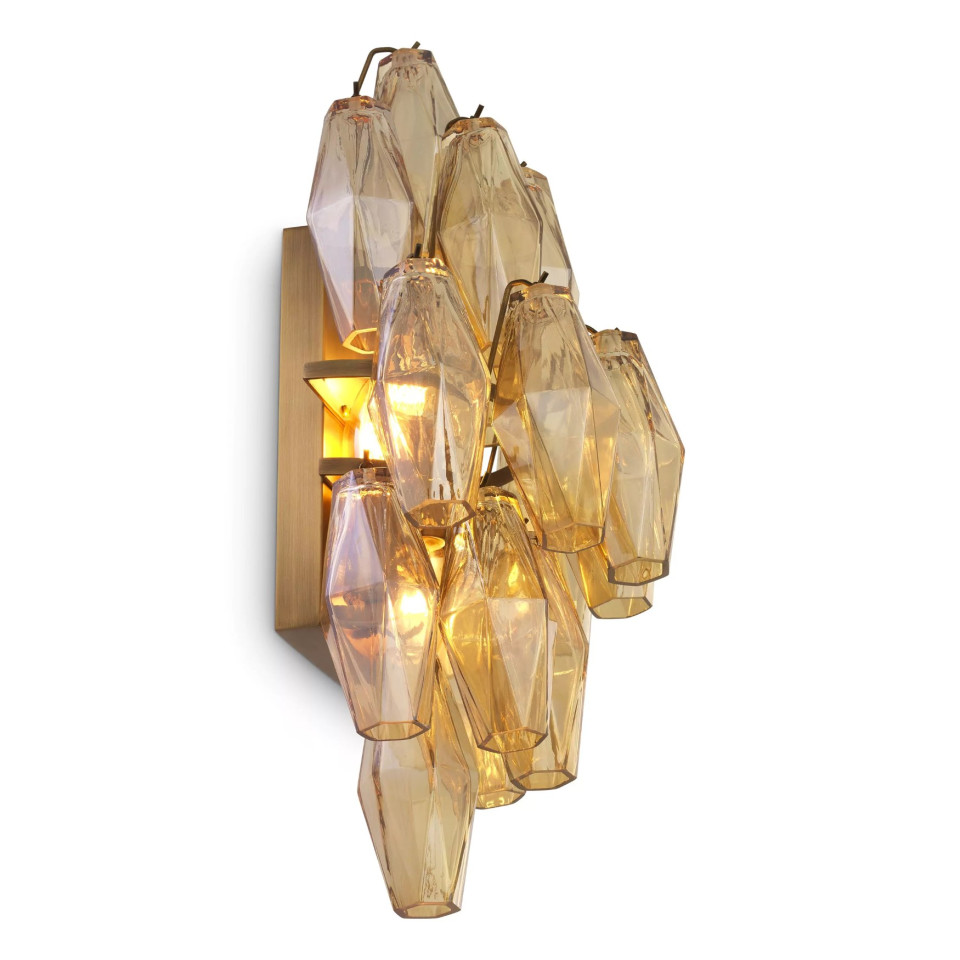Benini Wall Lamp Brass/Glass 50cm