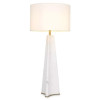 Benson Table Lamp White Marble/White Shade 106.5cm