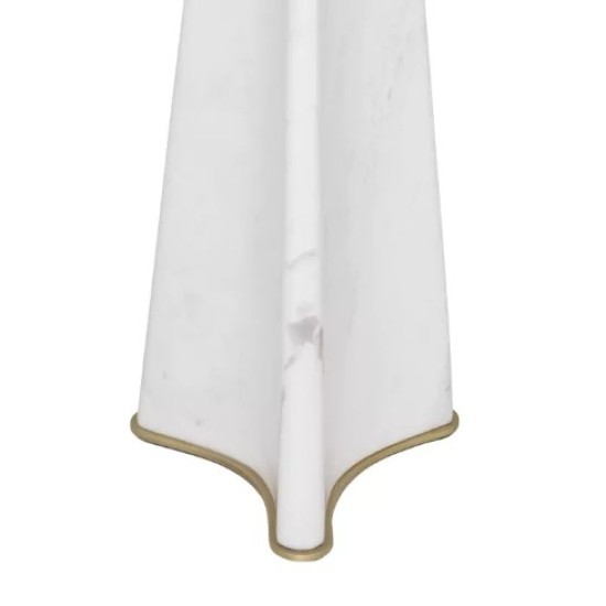 Benson Table Lamp White Marble/White Shade 106.5cm