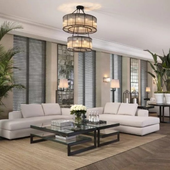 Bernardi Chandelier Bronze/Glass 90cm