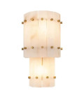 Blason Dubbel Vägglampa Alabaster/Mässing 43cm