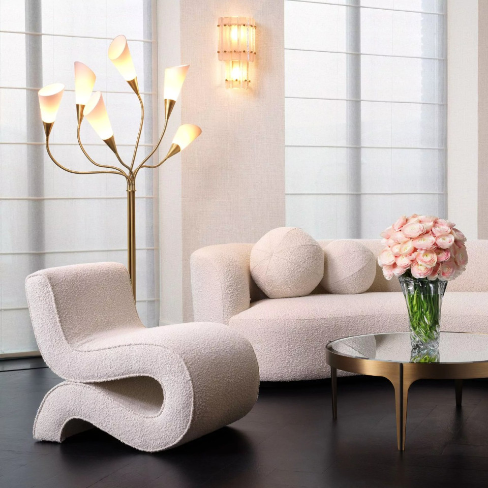 Blason Wall Lamp Brass/Glass 43cm