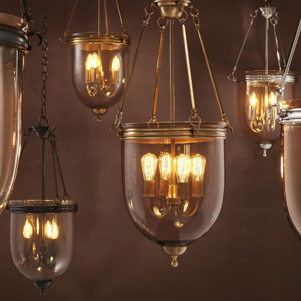 Cameron Ceiling Lamp Brass/Glass 32cm