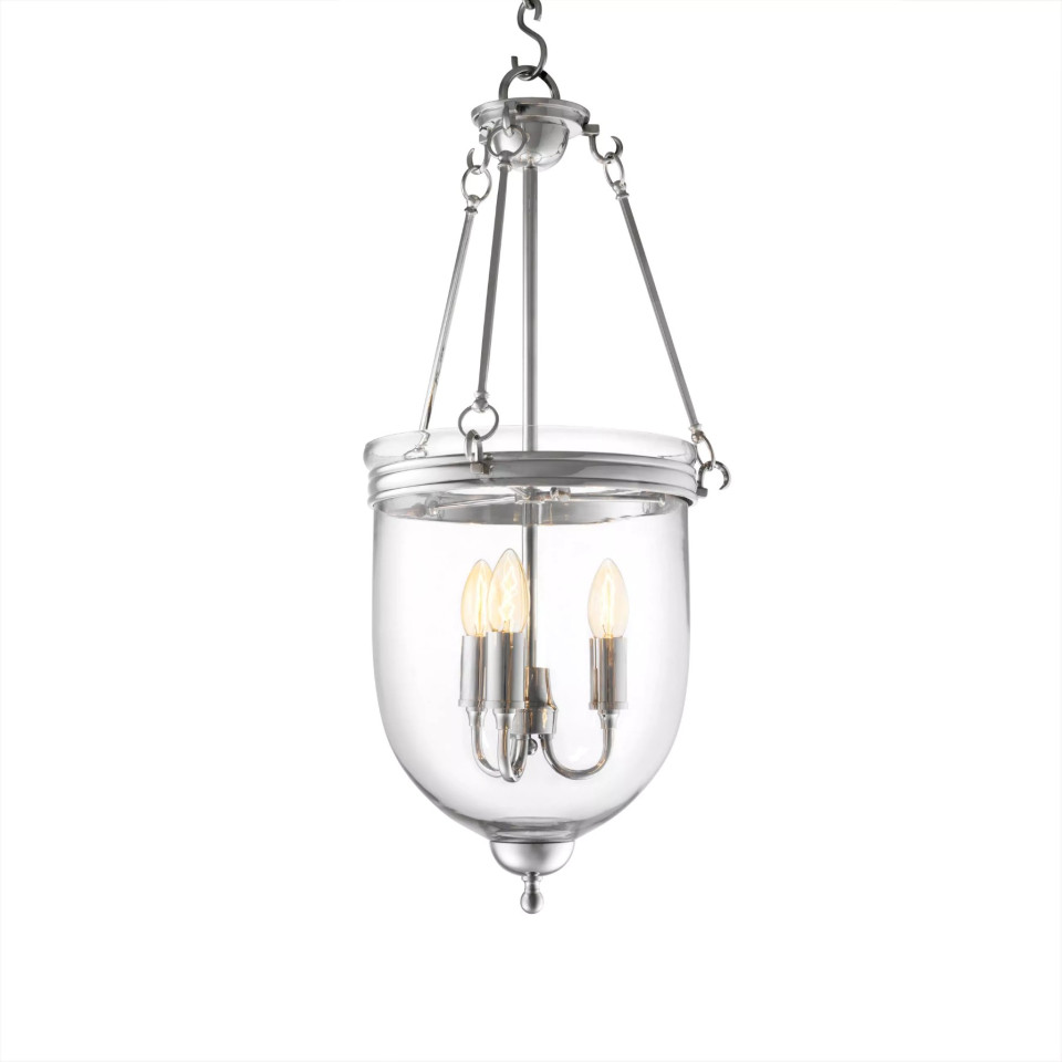Cameron Taklampa Nickel/Glas 32cm