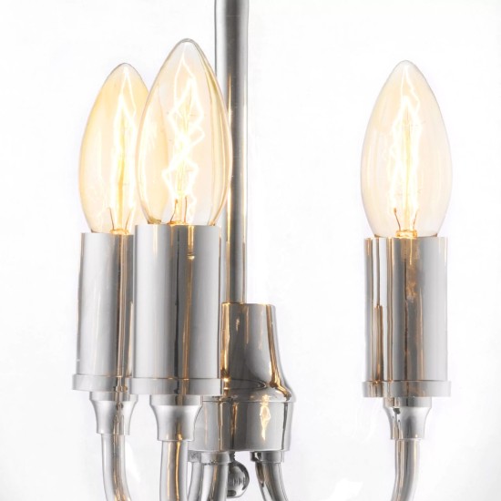 Cameron Ceiling Lamp Nickel/Glass 32cm