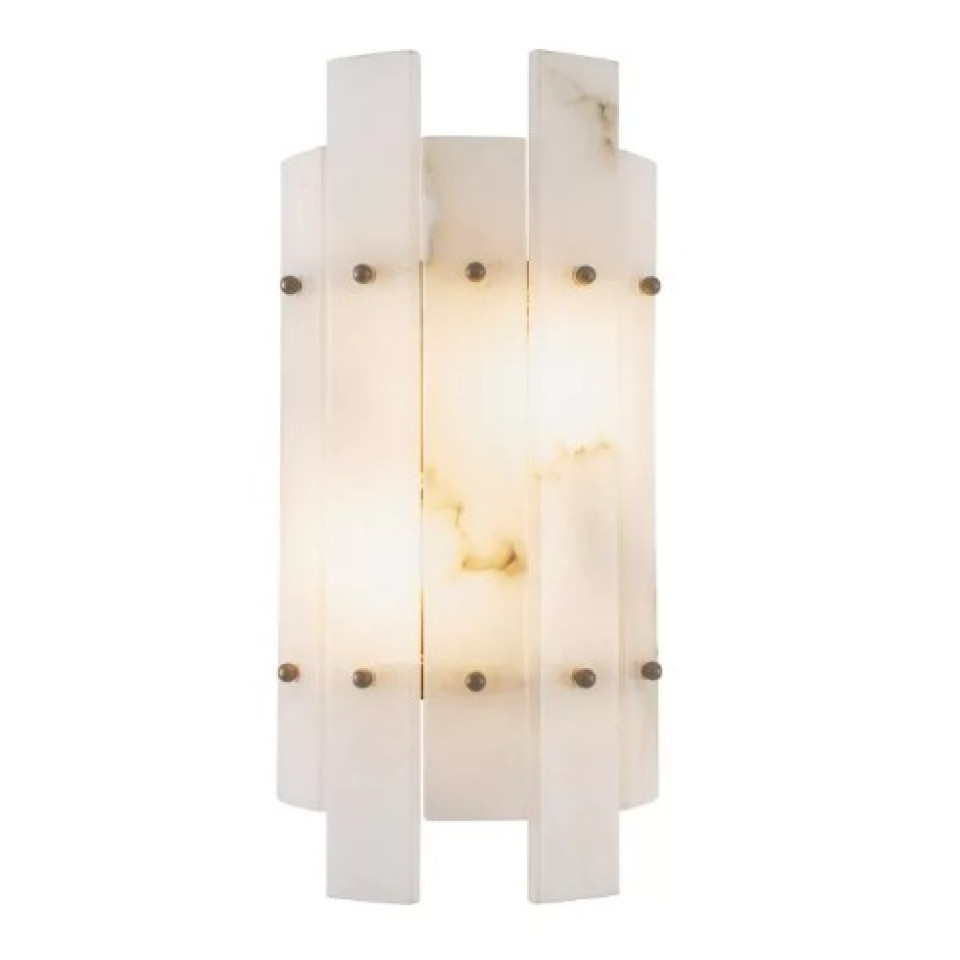 Caprera Vägglampa Mässing/Alabaster 40cm