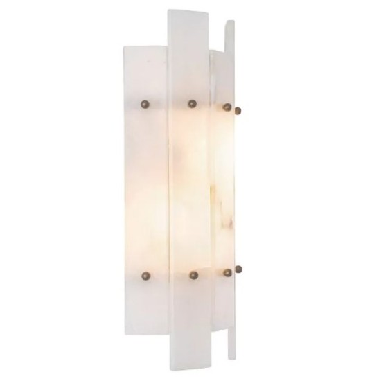Caprera Wall Lamp Brass/Alabaster 40cm