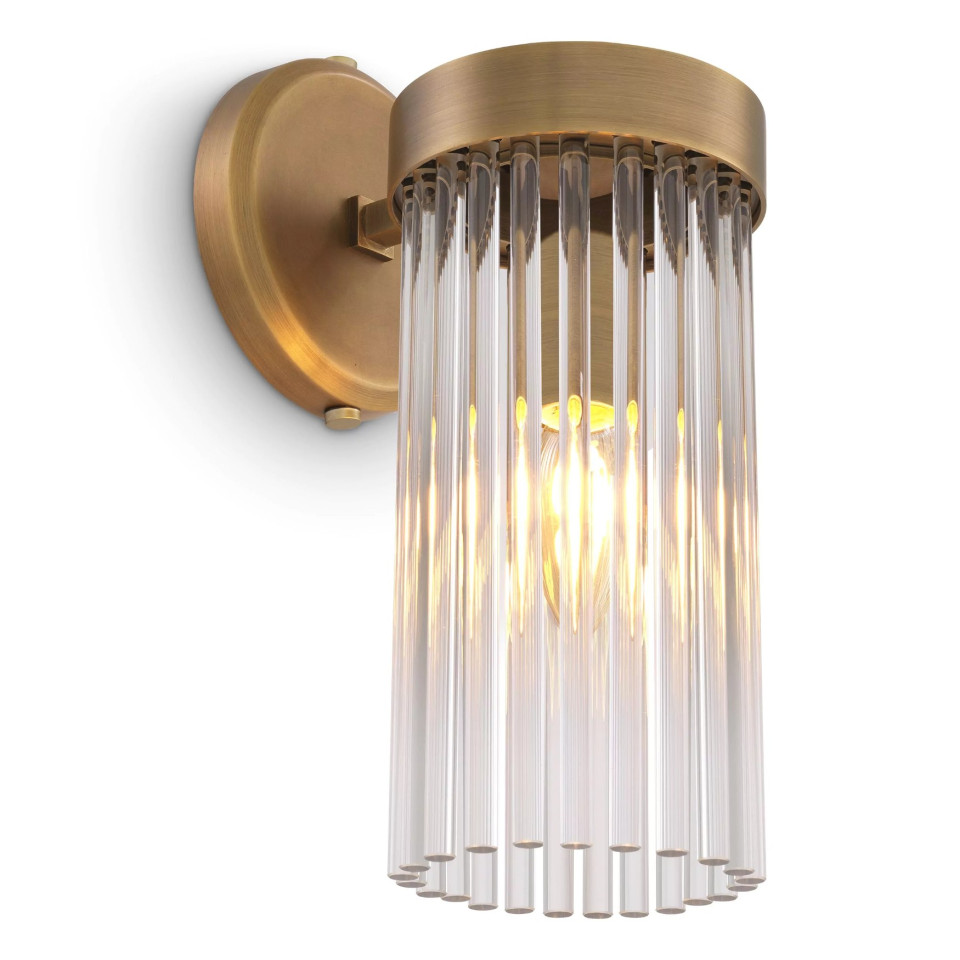 Carnero Vägglampa Mässing/Glas 30cm