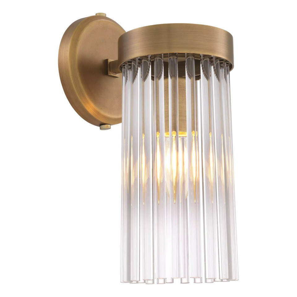 Carnero Vägglampa Mässing/Glas 30cm