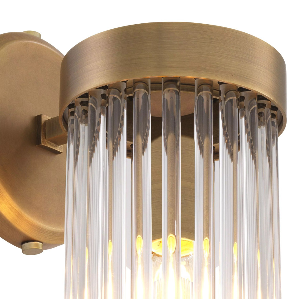 Carnero Vägglampa Mässing/Glas 30cm