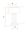 Celine Bordslampa Mässing/Marmor 101,5cm