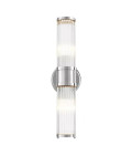 Claridges Double Wall Lamp Nickel/Glass 46.5cm
