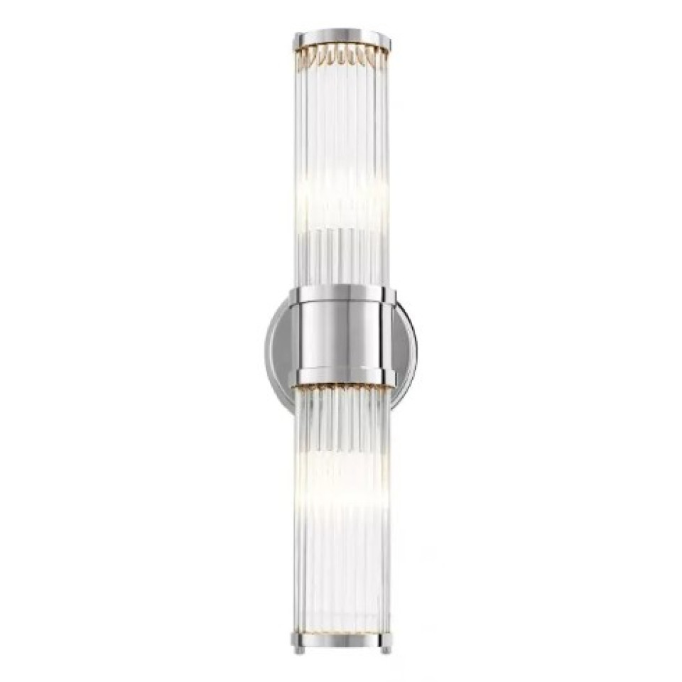 Claridges Double Wall Lamp Nickel/Glass 46.5cm