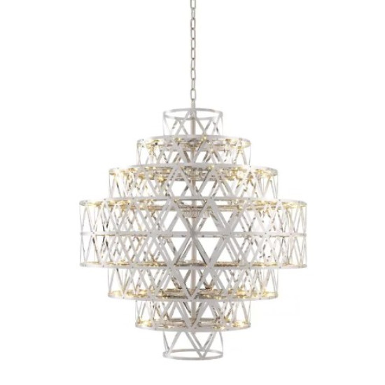 Clinton Chandelier Nickel 82cm
