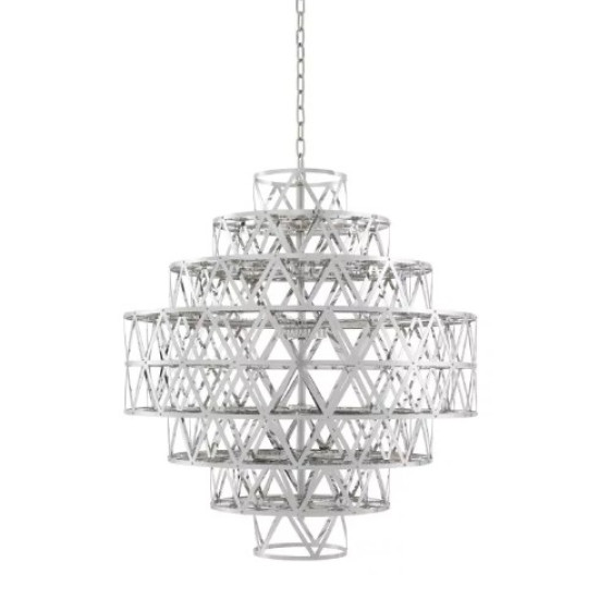 Clinton Chandelier Nickel 82cm