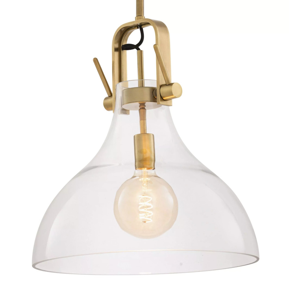Connery Taklampa Mässing/Glas 42,5 cm
