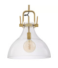 Connery Taklampa Mässing/Glas 42,5 cm