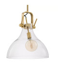 Connery Taklampa Mässing/Glas 42,5 cm