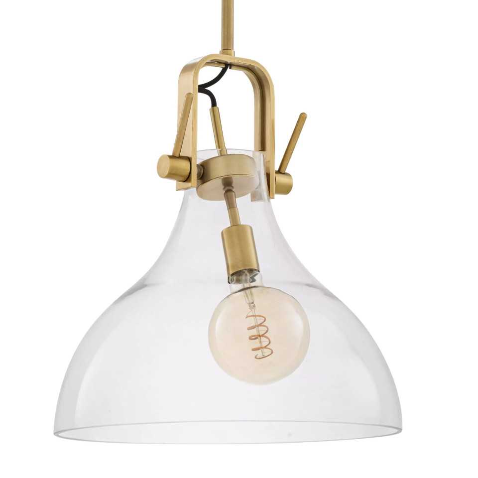 Connery Taklampa Mässing/Glas 42,5 cm