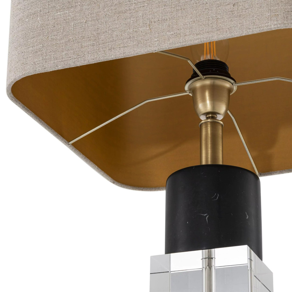 Cullingham Table Lamp Brass/Glass/Marble 87cm