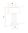 Cullingham Table Lamp Brass/Glass/Marble 87cm