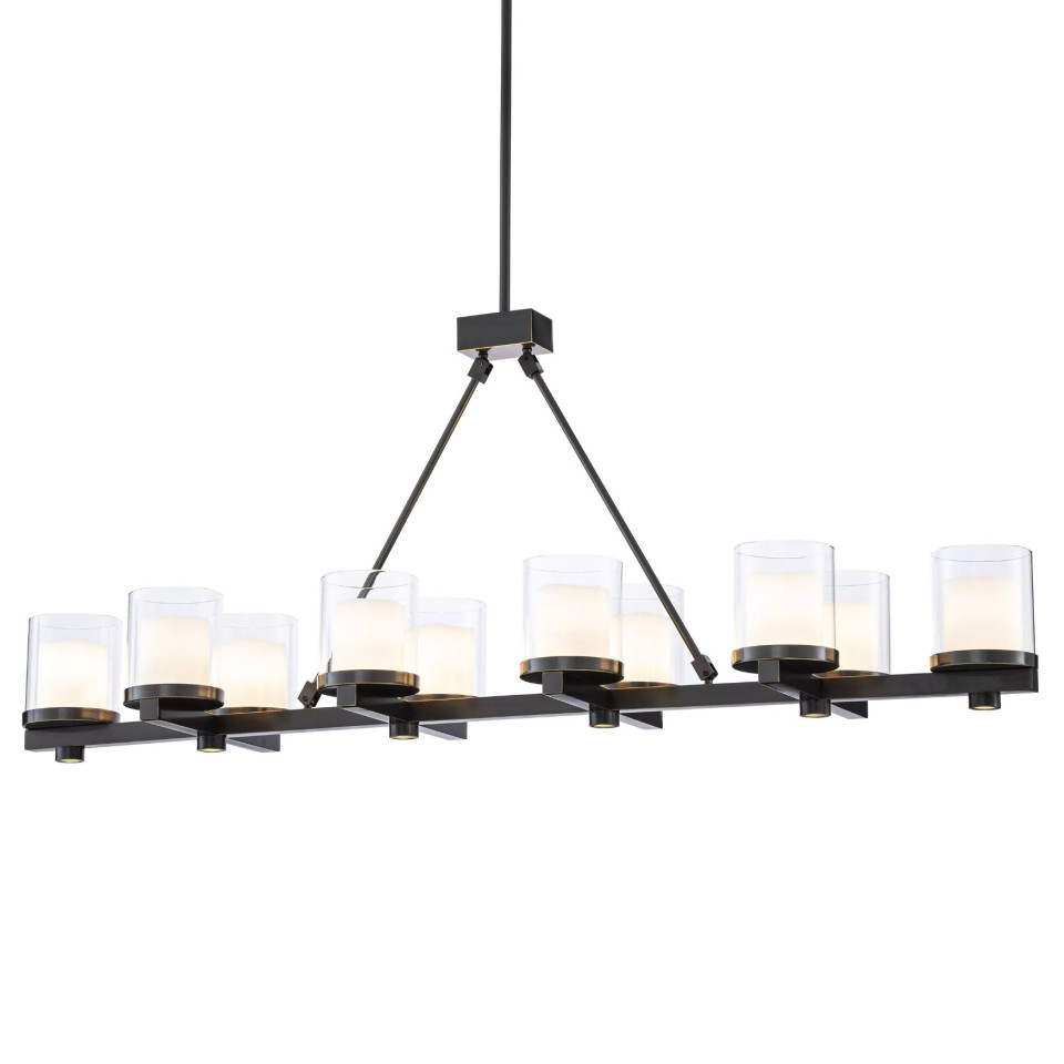 Donovan Chandelier Bronze/Glass 155cm