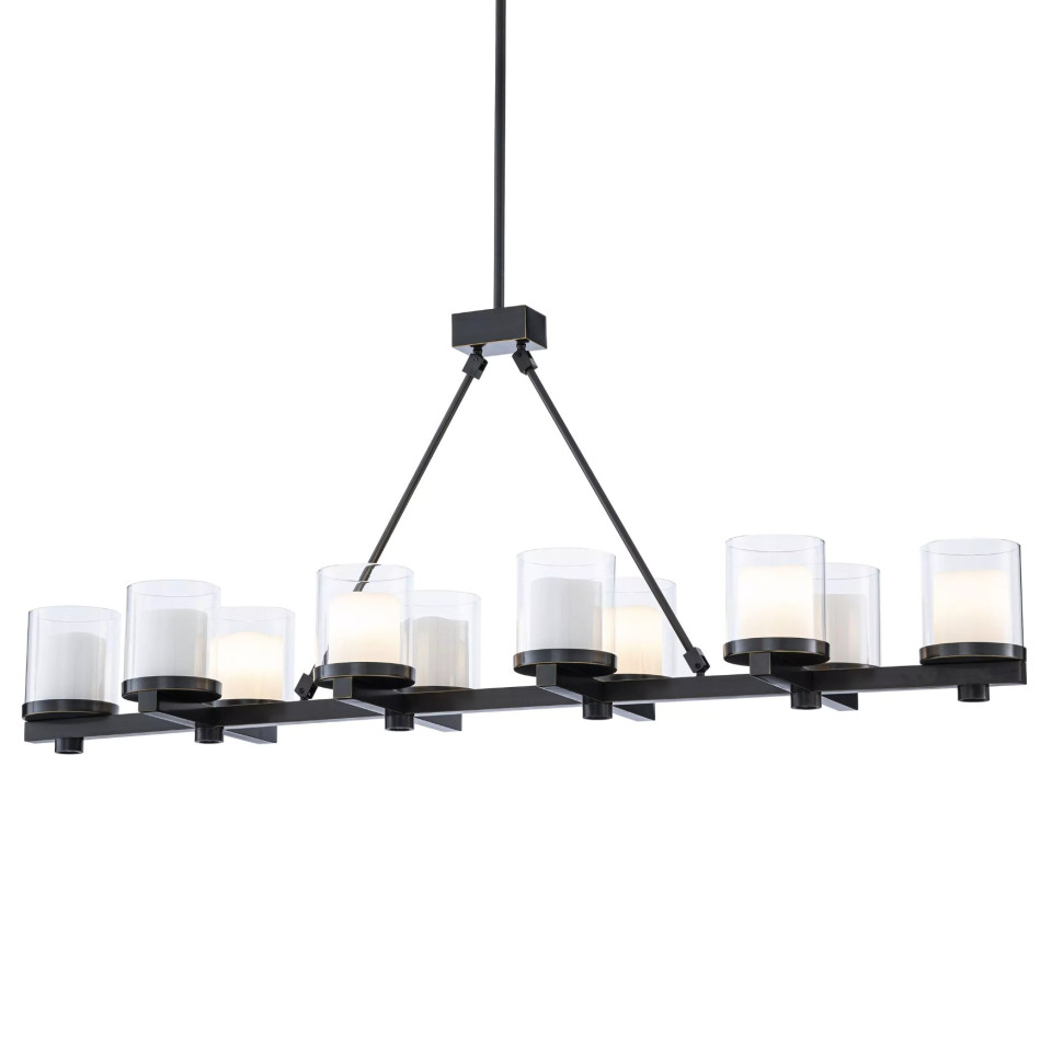Donovan Chandelier Bronze/Glass 155cm