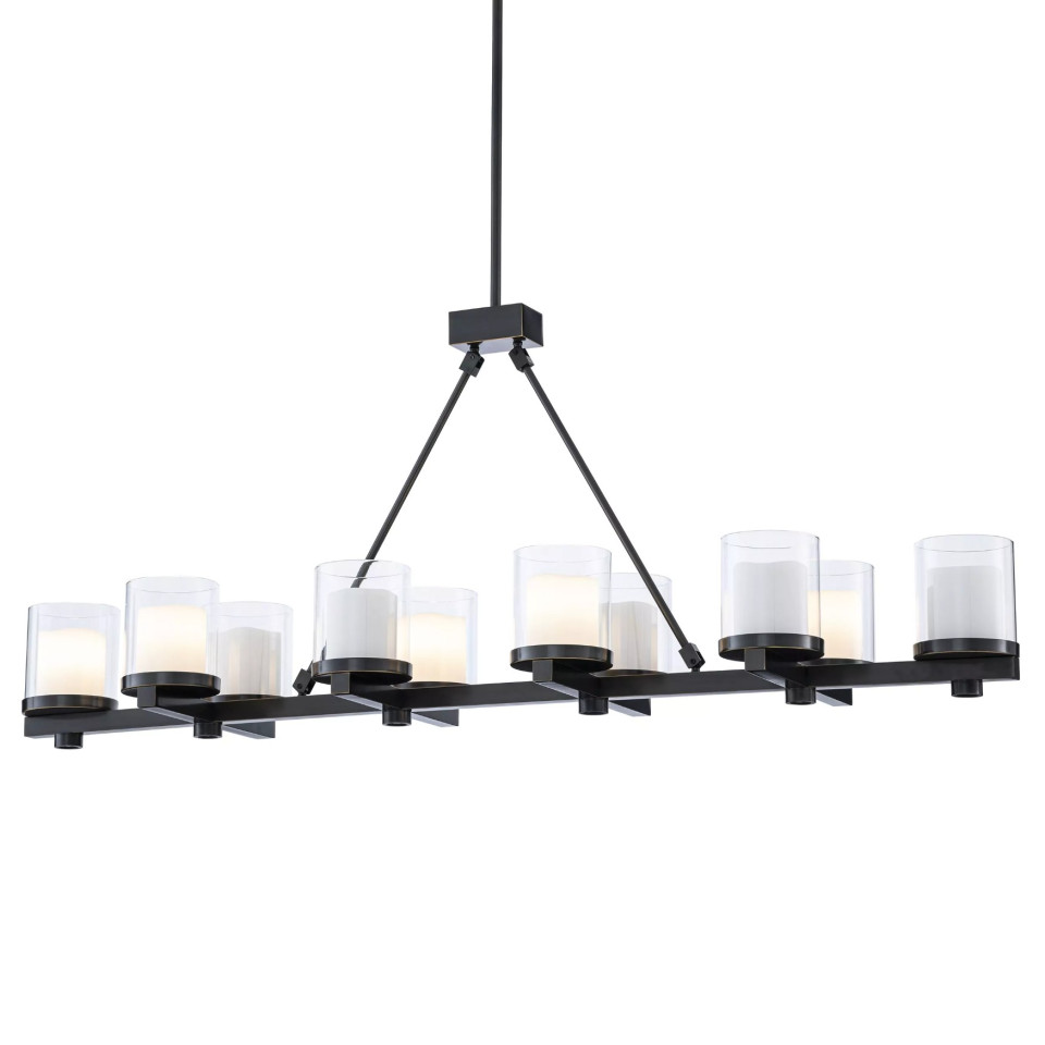Donovan Chandelier Bronze/Glass 155cm