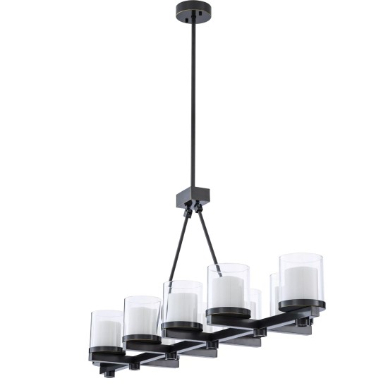 Donovan Chandelier Bronze/Glass 155cm