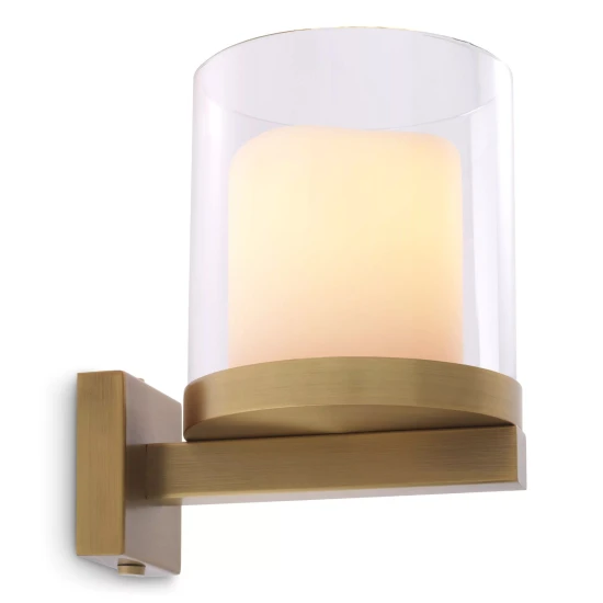 Donovan Vägglampa Mässing/Glas 18,5 cm