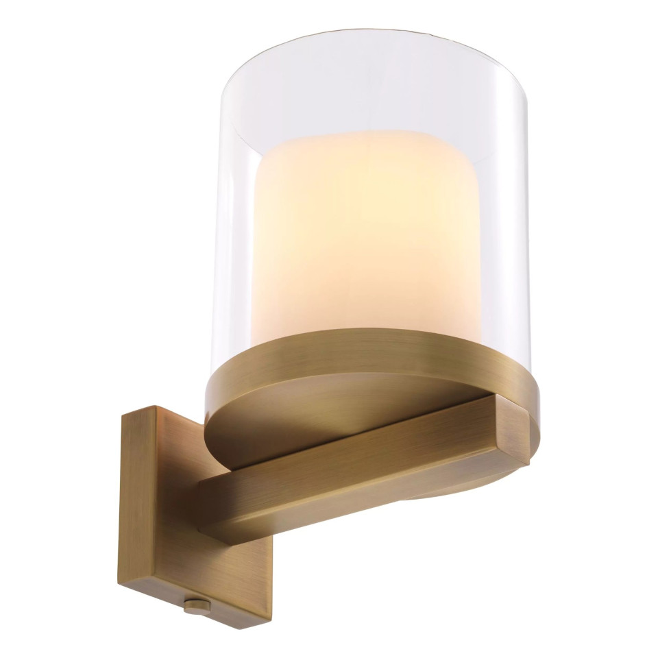 Donovan Wall Lamp Brass/Glass 18.5cm