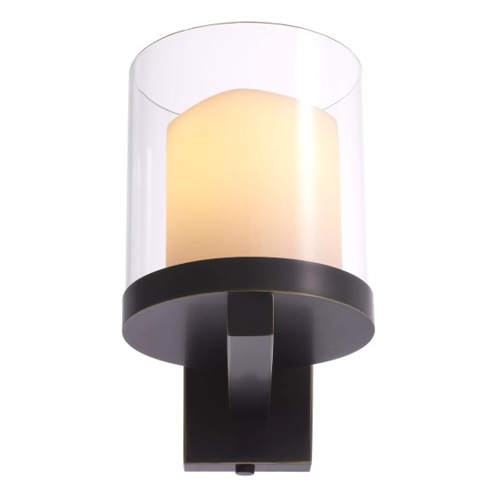 Donovan Vägglampa Brons/Glas 18,5 cm