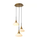 Duco Chandelier Brass/Glass 47cm