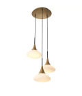 Duco Chandelier Brass/Glass 47cm
