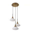 Duco Chandelier Brass/Glass 47cm